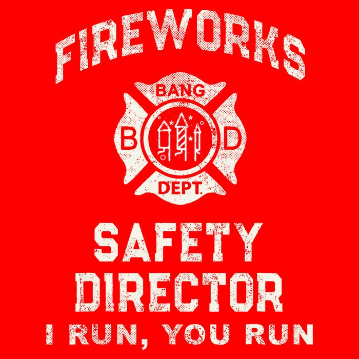 Funny FIREWORKS SAFETY DIRECTOR Firefighter America Red Womens Tank Top