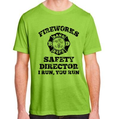 Funny Fireworks Safety Director Firefighter America Red Pyrov Adult ChromaSoft Performance T-Shirt