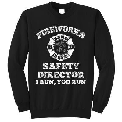 Funny Fireworks Safety Director Firefighter America Red Pyrov Sweatshirt