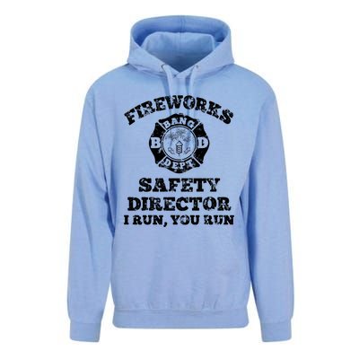 Funny Fireworks Safety Director Firefighter America Red Pyrov Unisex Surf Hoodie