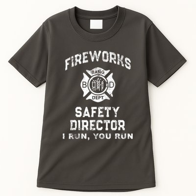 Funny FIREWORKS SAFETY DIRECTOR Firefighter America Red Tall T-Shirt