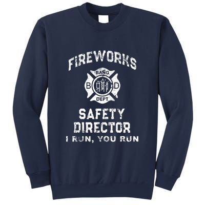 Funny FIREWORKS SAFETY DIRECTOR Firefighter America Red Sweatshirt