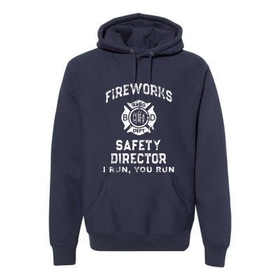 Funny FIREWORKS SAFETY DIRECTOR Firefighter America Red Premium Hoodie