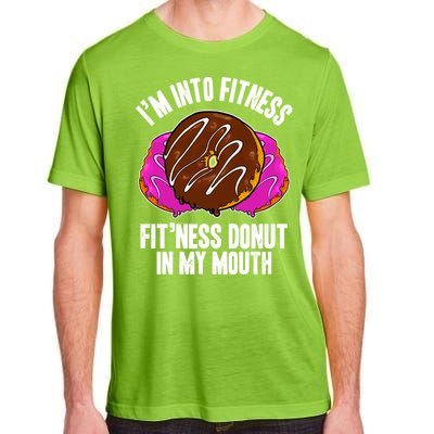 Funny Fitness Saying Workout Gym National Donut Day Lover Funny Gift Adult ChromaSoft Performance T-Shirt