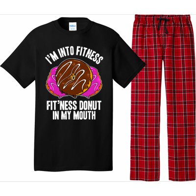 Funny Fitness Saying Workout Gym National Donut Day Lover Funny Gift Pajama Set