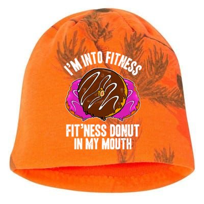 Funny Fitness Saying Workout Gym National Donut Day Lover Funny Gift Kati - Camo Knit Beanie