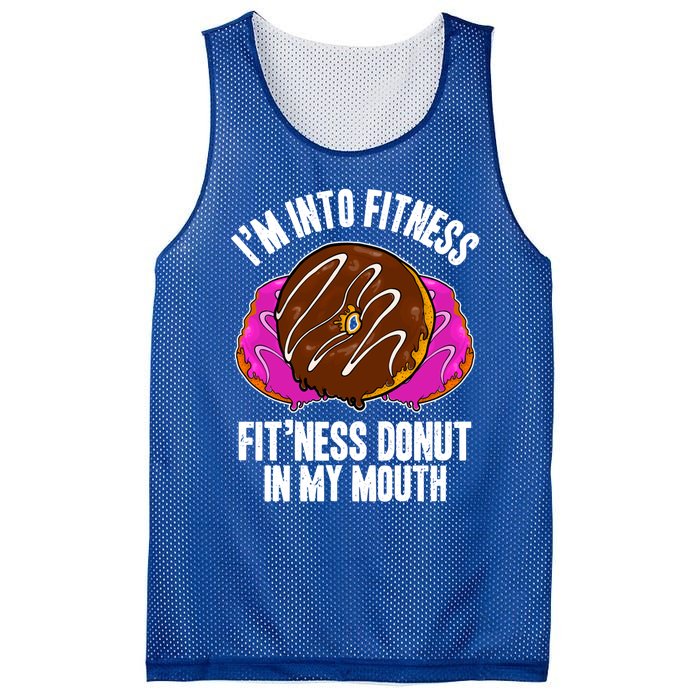 Funny Fitness Saying Workout Gym National Donut Day Lover Funny Gift Mesh Reversible Basketball Jersey Tank