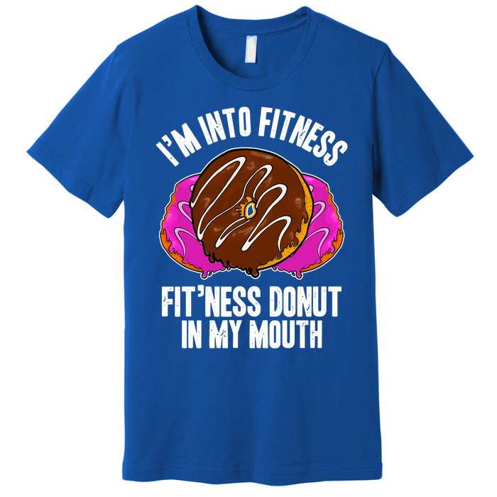 Funny Fitness Saying Workout Gym National Donut Day Lover Funny Gift Premium T-Shirt