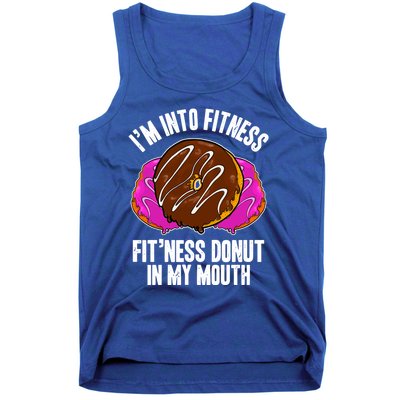 Funny Fitness Saying Workout Gym National Donut Day Lover Funny Gift Tank Top