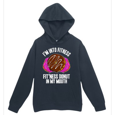 Funny Fitness Saying Workout Gym National Donut Day Lover Funny Gift Urban Pullover Hoodie