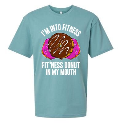 Funny Fitness Saying Workout Gym National Donut Day Lover Funny Gift Sueded Cloud Jersey T-Shirt