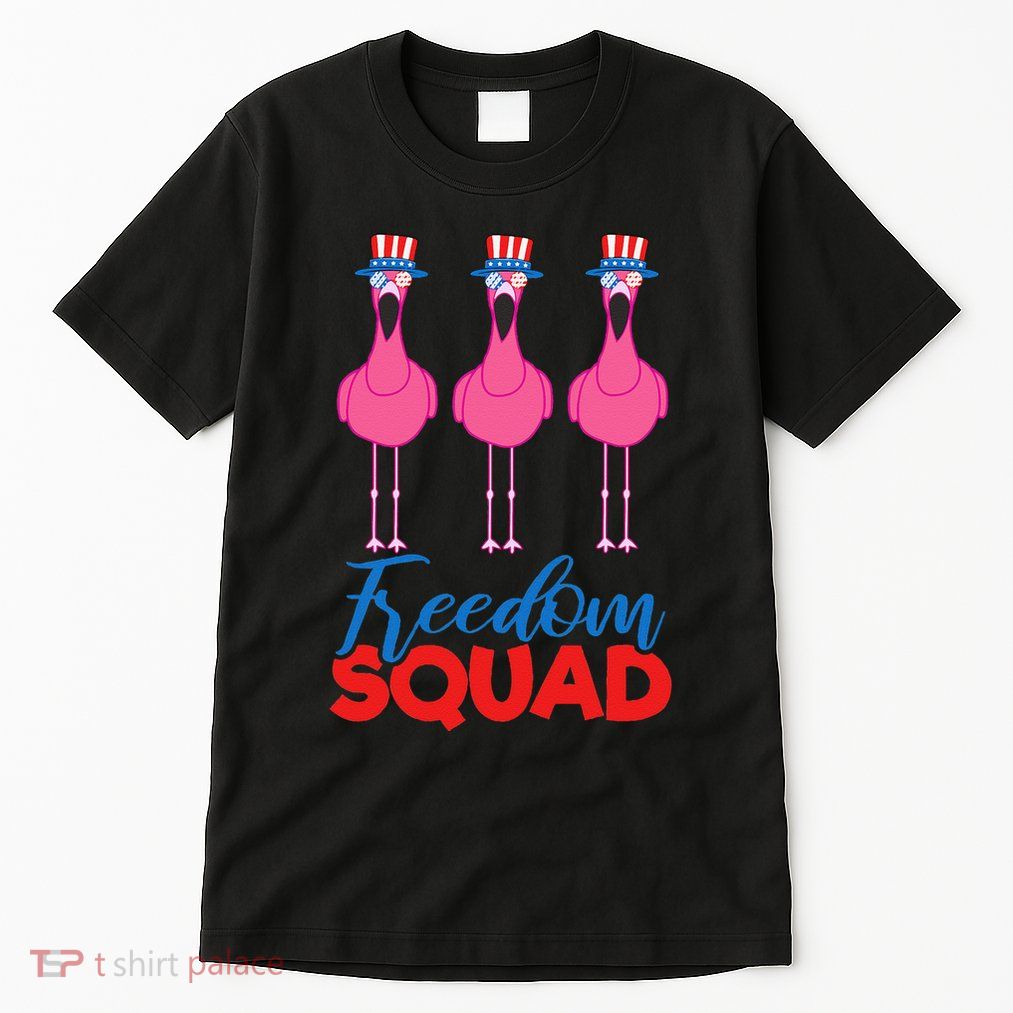 Flamingo Freedom Squad Matching 4th Of July Usa Team Gift Tall T-Shirt