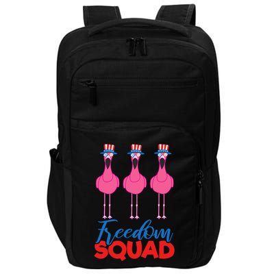 Flamingo Freedom Squad Matching 4th Of July Usa Team Gift Impact Tech Backpack