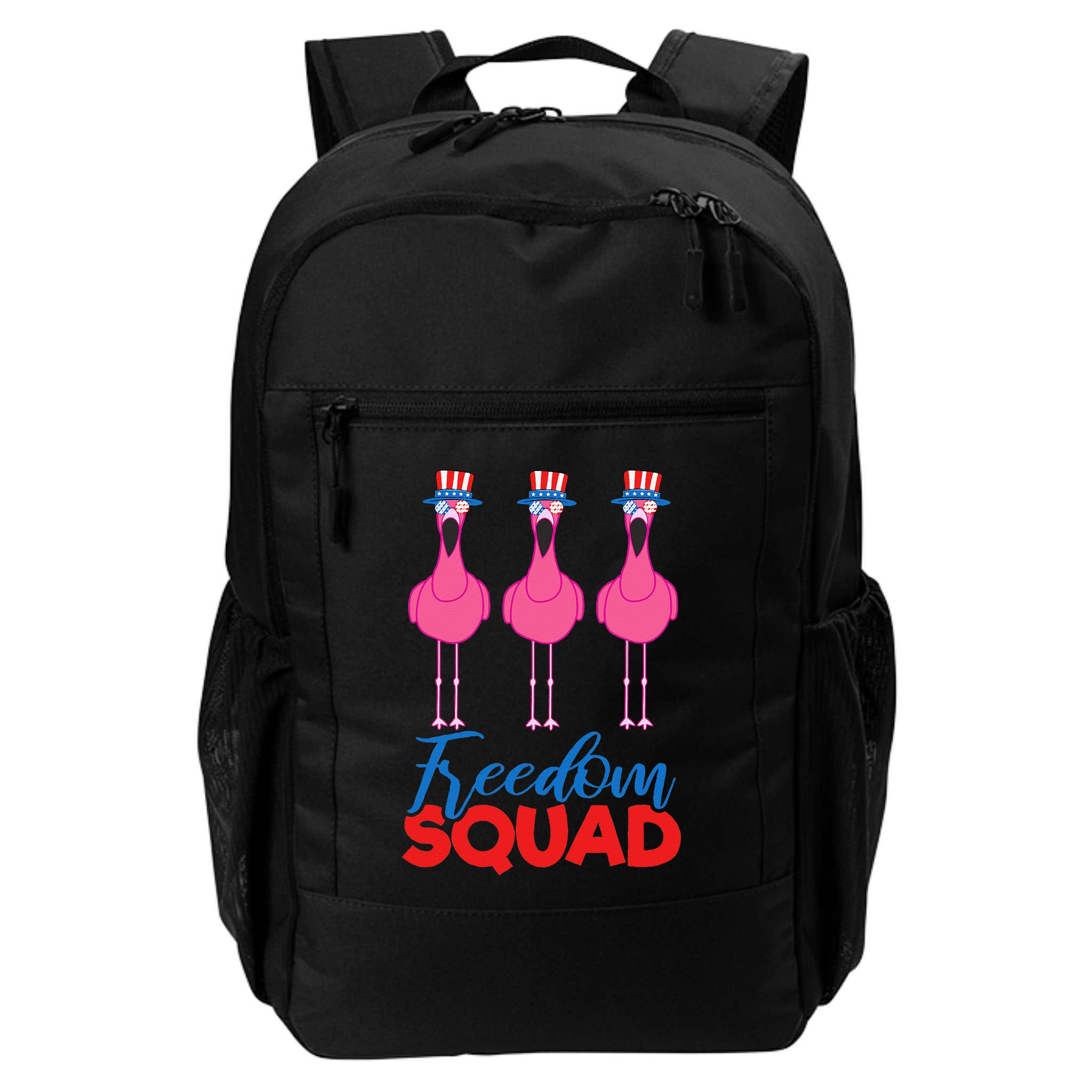 Flamingo Freedom Squad Matching 4th Of July Usa Team Gift Backpack