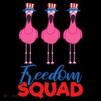 Flamingo Freedom Squad Matching 4th Of July Usa Team Gift Sustainable Bucket Hat
