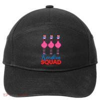 Flamingo Freedom Squad Matching 4th Of July Usa Team Gift 7-Panel Snapback Hat