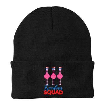 Flamingo Freedom Squad Matching 4th Of July Usa Team Gift Beanie