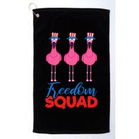 Flamingo Freedom Squad Matching 4th Of July Usa Team Gift Golf Towel