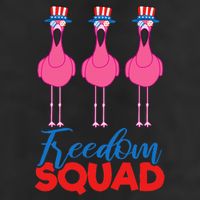 Flamingo Freedom Squad Matching 4th Of July Usa Team Gift Golf Towel