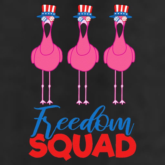 Flamingo Freedom Squad Matching 4th Of July Usa Team Gift Golf Towel