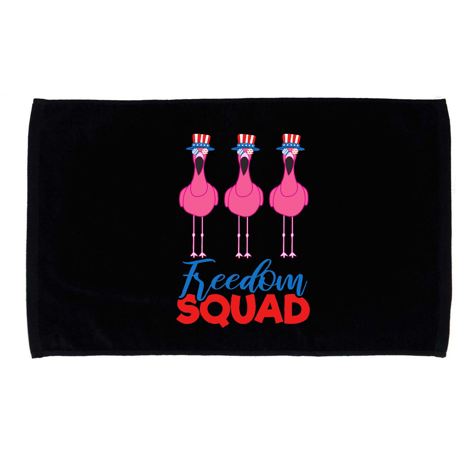 Flamingo Freedom Squad Matching 4th Of July Usa Team Gift Microfiber Hand Towel