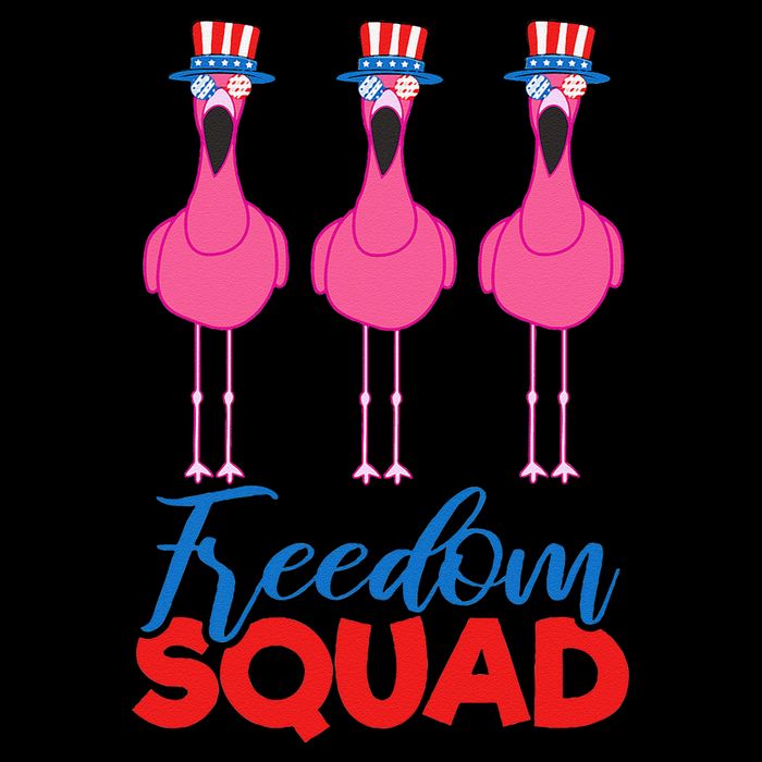 Flamingo Freedom Squad Matching 4th Of July Usa Team Gift Cropped Pullover Crew