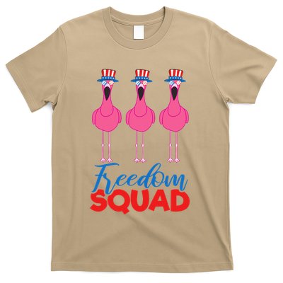 Flamingo Freedom Squad Matching 4th Of July Usa Team Gift T-Shirt