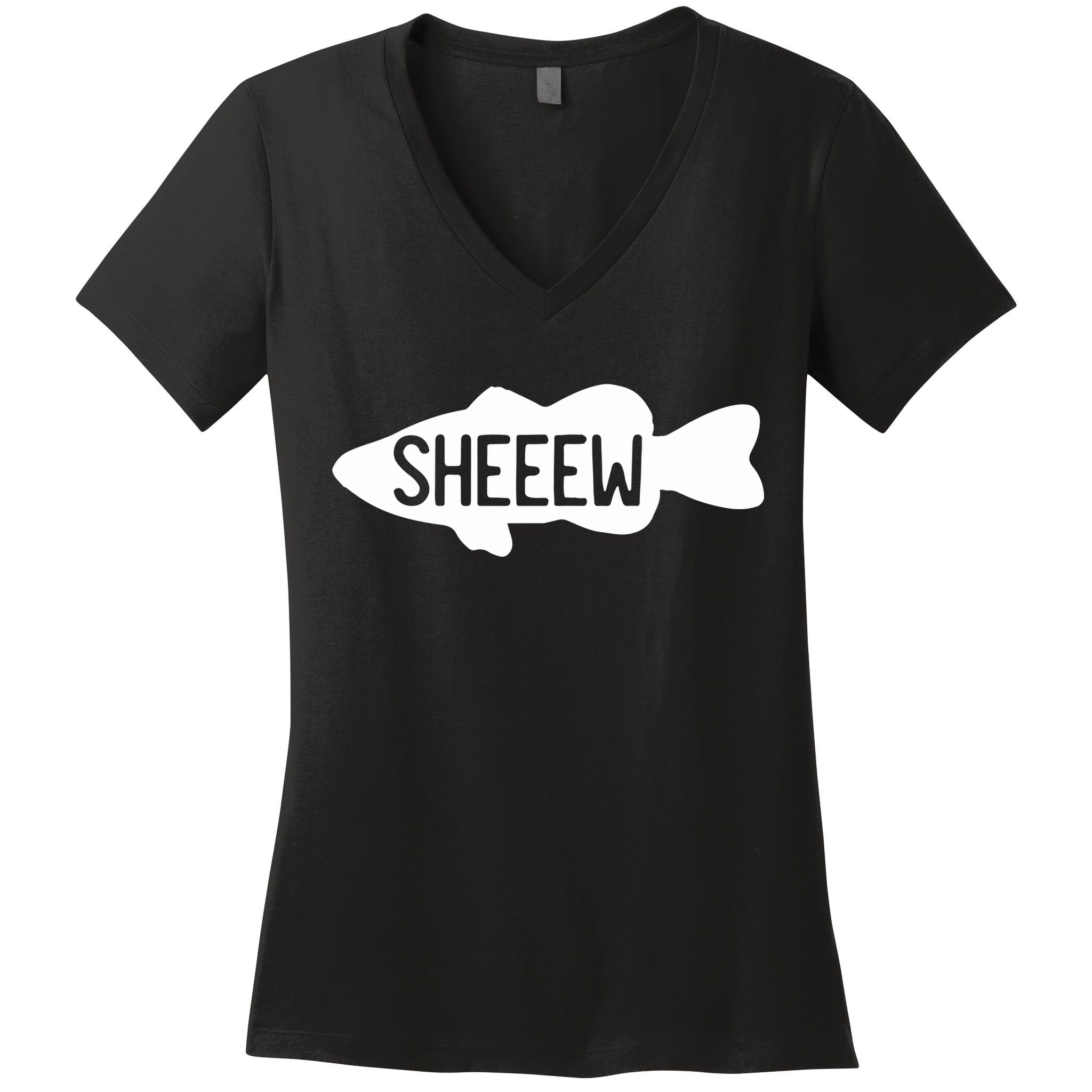 Flair Fishing Sheeew Women's V-Neck T-Shirt
