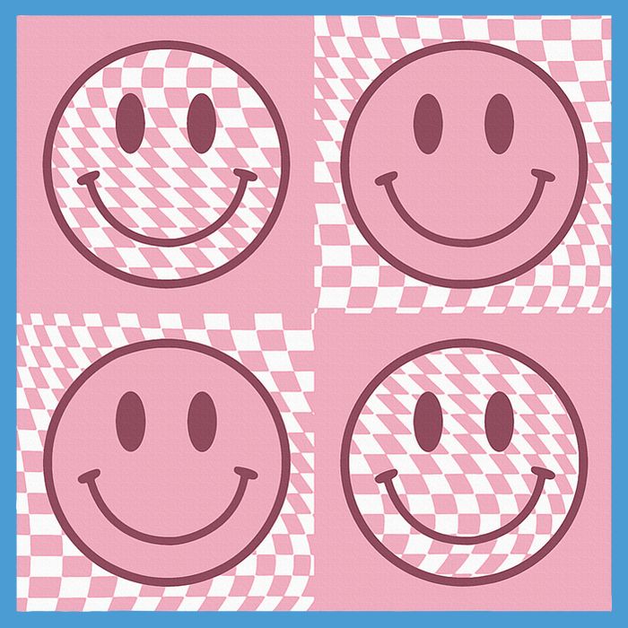 Funny Face Shirt Checkered Pattern Smile Face Meme Trendy Tie Dye Hoodie