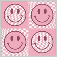 Funny Face Shirt Checkered Pattern Smile Face Meme Trendy Tie-Dye T-Shirt