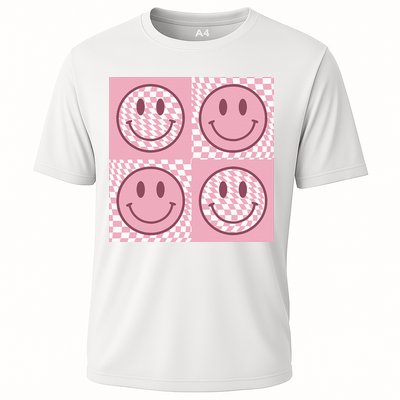 Funny Face Shirt Checkered Pattern Smile Face Meme Trendy Performance Shirt