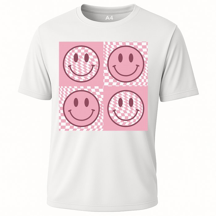Funny Face Shirt Checkered Pattern Smile Face Meme Trendy Performance Shirt