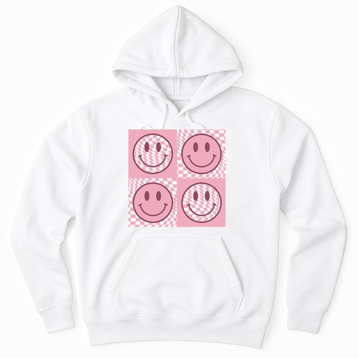 Funny Face Shirt Checkered Pattern Smile Face Meme Trendy Hoodie