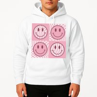 Funny Face Shirt Checkered Pattern Smile Face Meme Trendy Hoodie