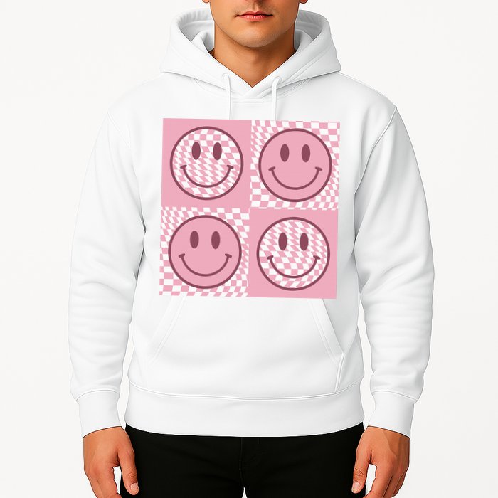 Funny Face Shirt Checkered Pattern Smile Face Meme Trendy Hoodie