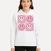Funny Face Shirt Checkered Pattern Smile Face Meme Trendy Hoodie