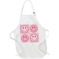 Funny Face Shirt Checkered Pattern Smile Face Meme Trendy Apron