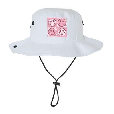 Funny Face Shirt Checkered Pattern Smile Face Meme Trendy Bucket Hat