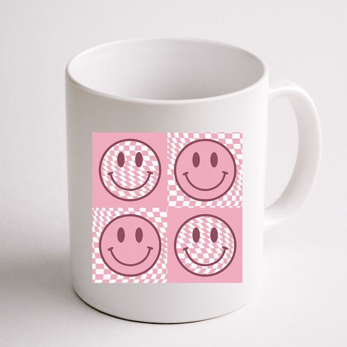 Funny Face Shirt Checkered Pattern Smile Face Meme Trendy Mug