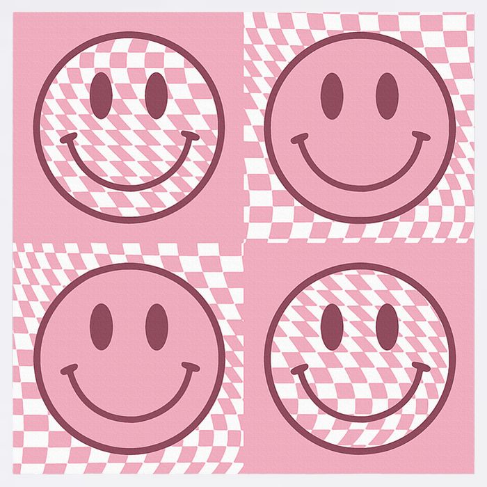 Funny Face Shirt Checkered Pattern Smile Face Meme Trendy Mug