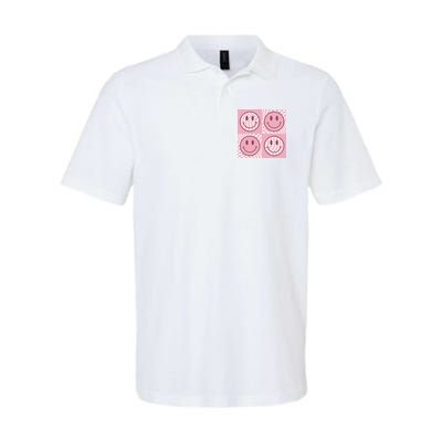 Funny Face Shirt Checkered Pattern Smile Face Meme Trendy Polo