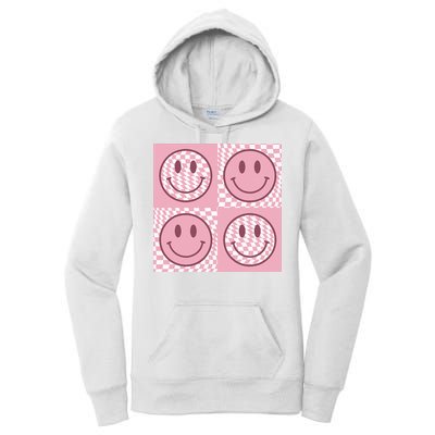 Funny Face Shirt Checkered Pattern Smile Face Meme Trendy Women's Pullover Hoodie