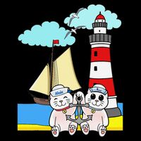 Funny Funny Sailors Cats Maritime Children Anchor Long Sleeve Shirt