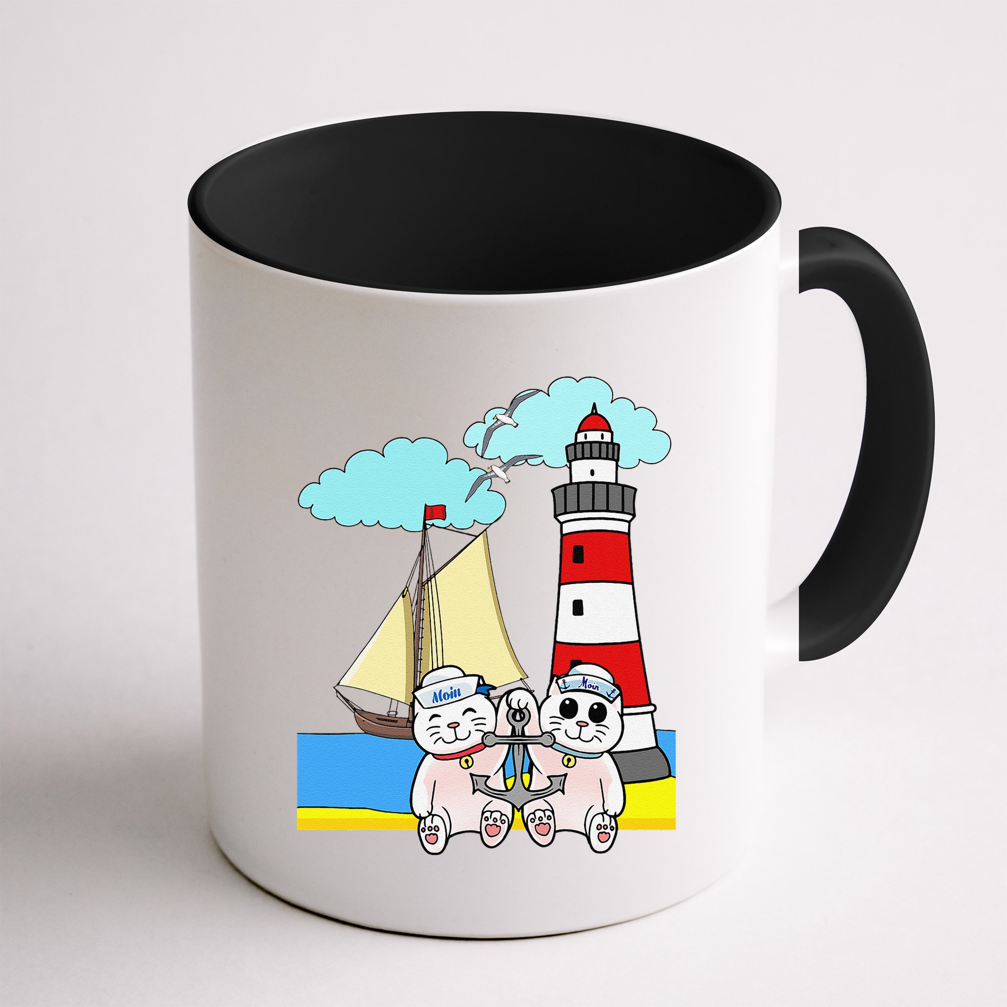 Funny Funny Sailors Cats Maritime Children Anchor Mug