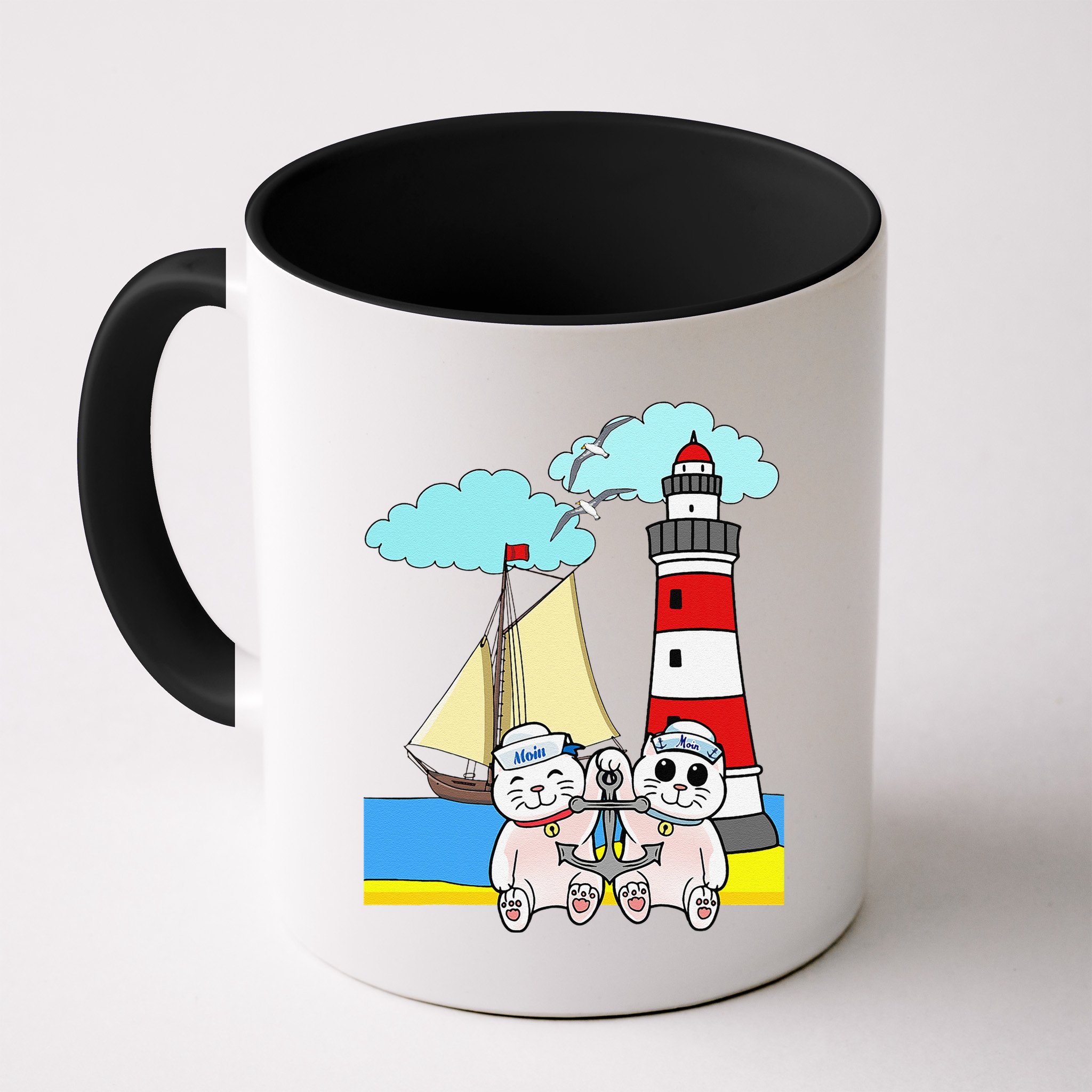 Funny Funny Sailors Cats Maritime Children Anchor Mug