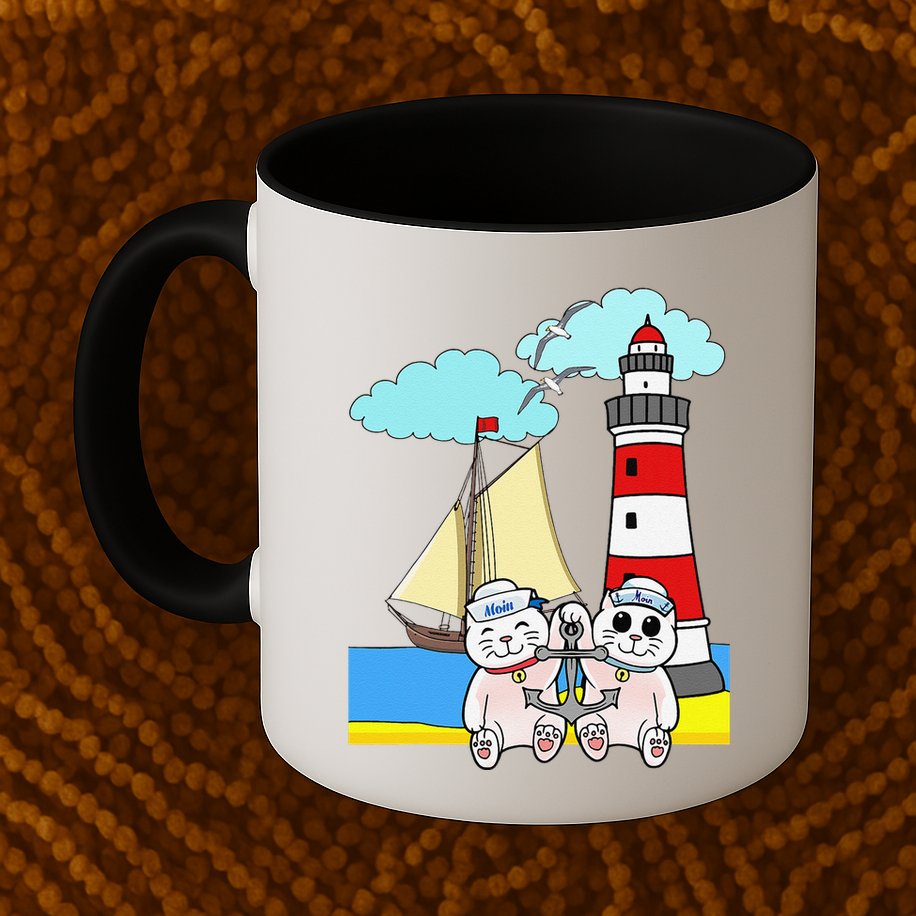 Funny Funny Sailors Cats Maritime Children Anchor Mug