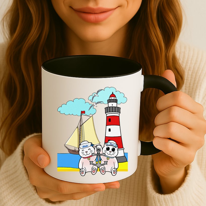 Funny Funny Sailors Cats Maritime Children Anchor Mug