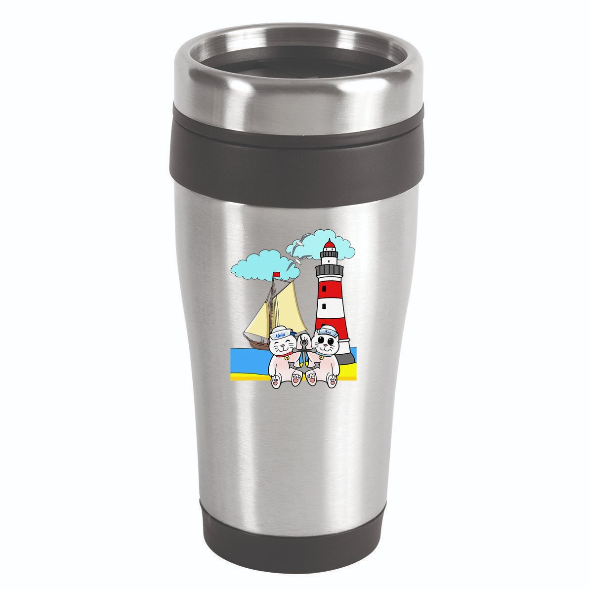 Funny Funny Sailors Cats Maritime Children Anchor 16oz Travel Tumbler