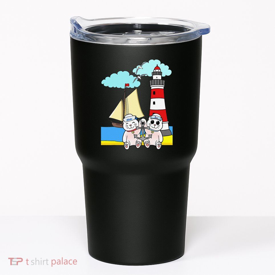 Funny Funny Sailors Cats Maritime Children Anchor Tumbler