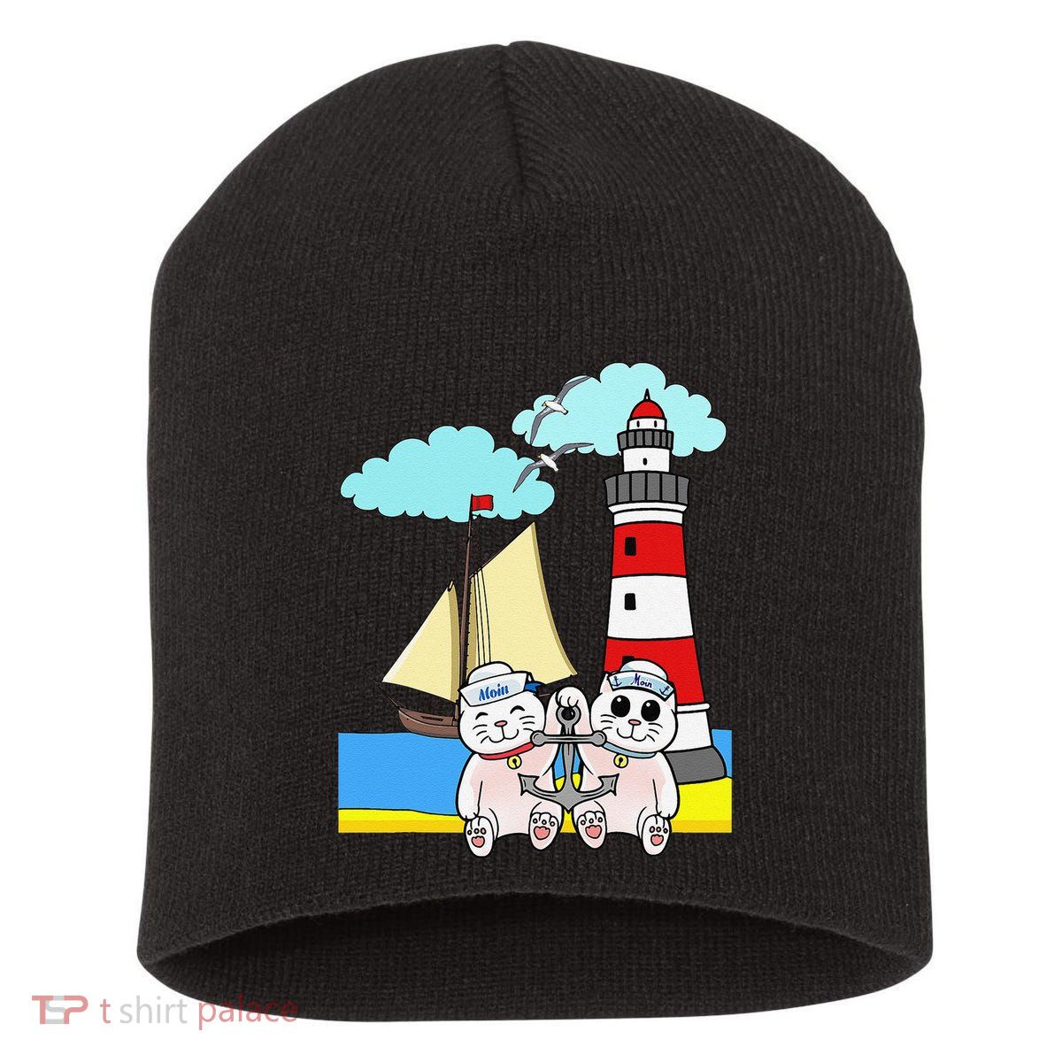 Funny Funny Sailors Cats Maritime Children Anchor Short Acrylic Beanie